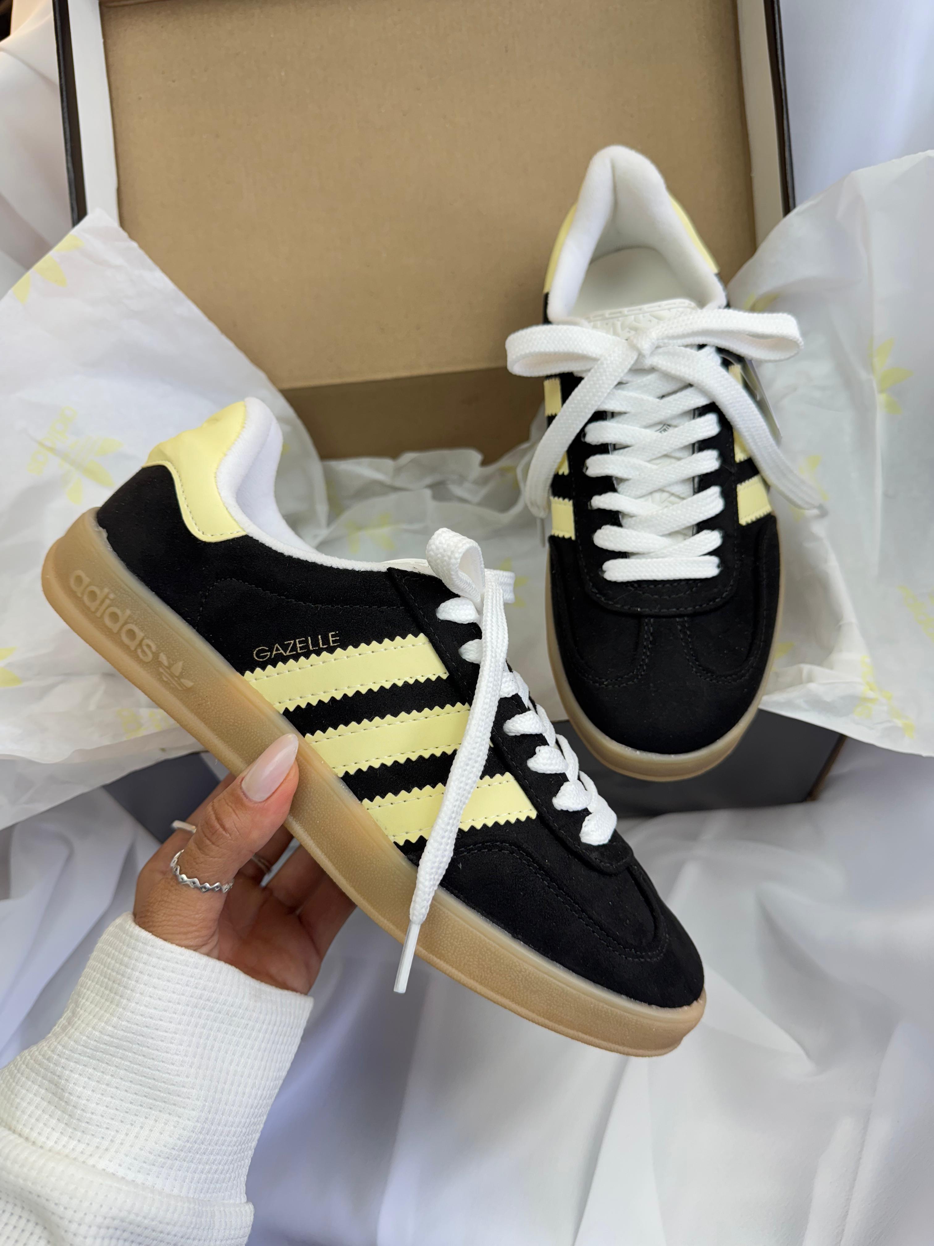 Tênis Gazelle Indoor Black Yellow