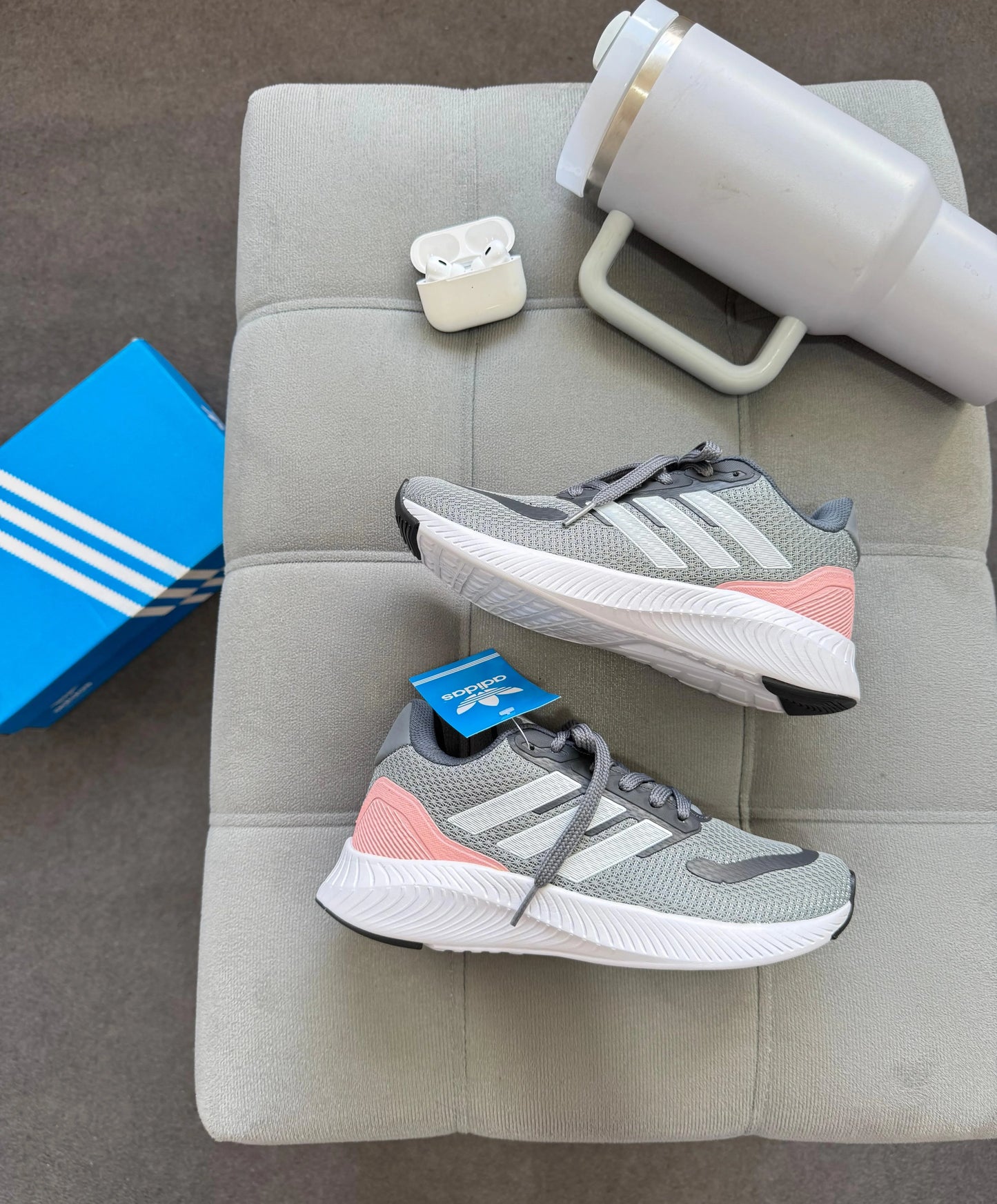 Tênis AD Run Falcon 05 Grafite/Branco/Rosa