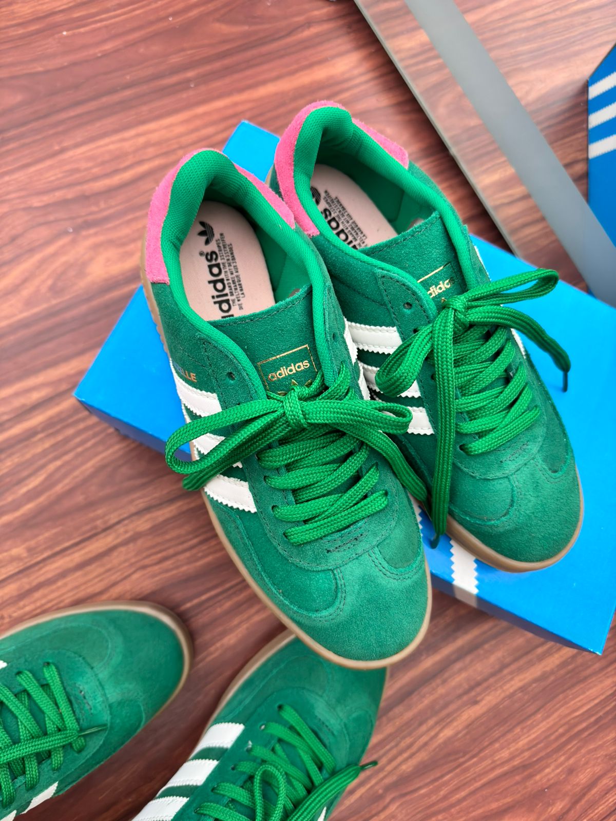 Tênis Gazelle Indoor Green Couro