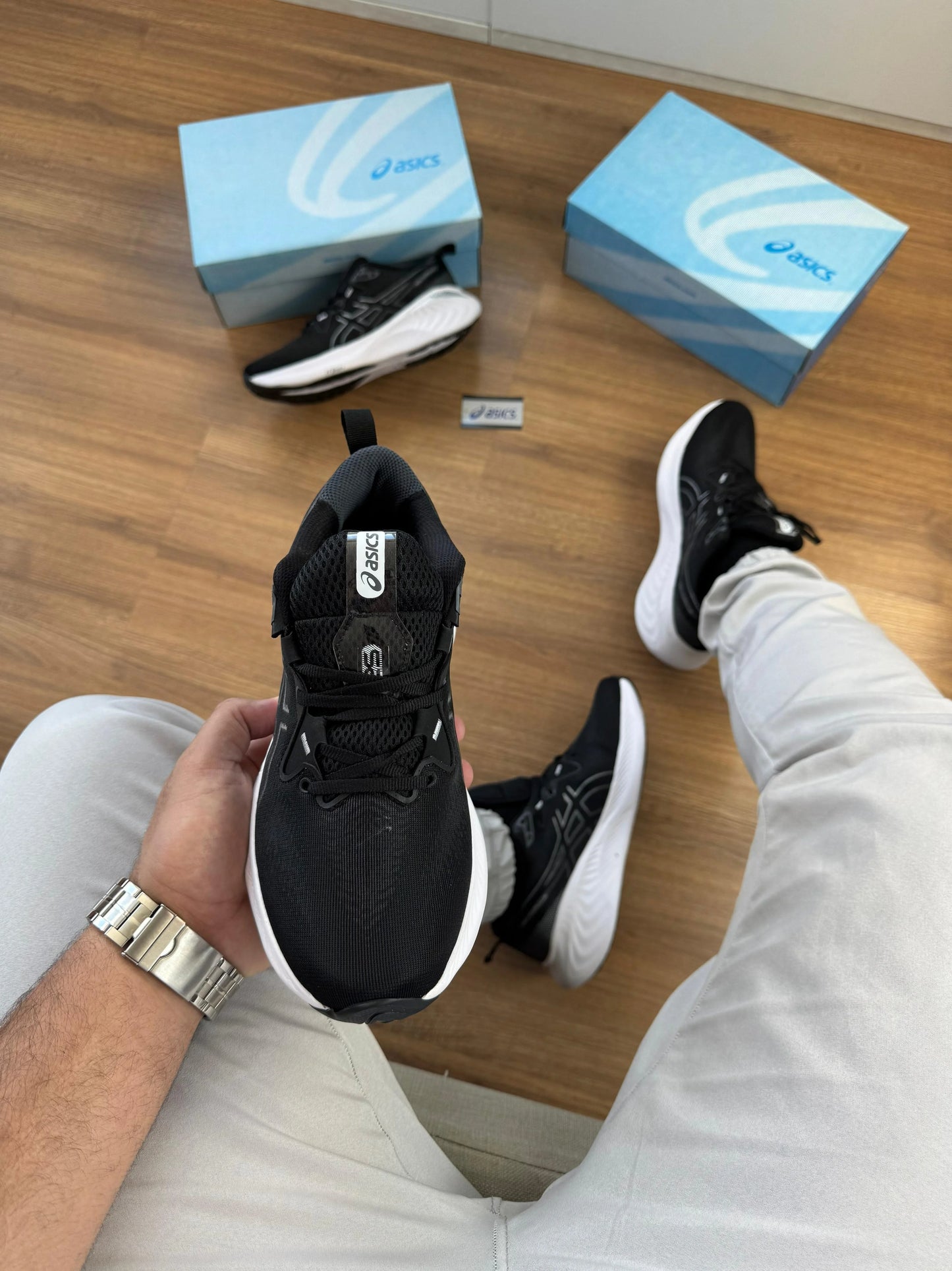 ASICS Pure Gel Preto/Prata