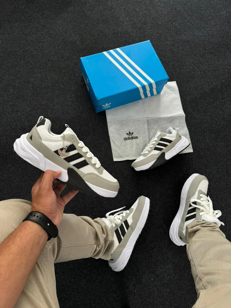 Tênis AD1 Branco/Cinza Preto