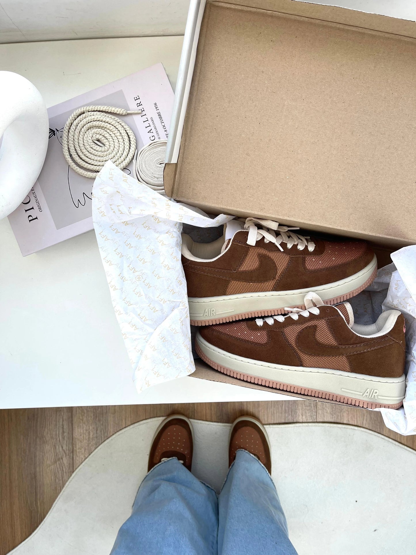 Tenis NK Air force 1 Marrom