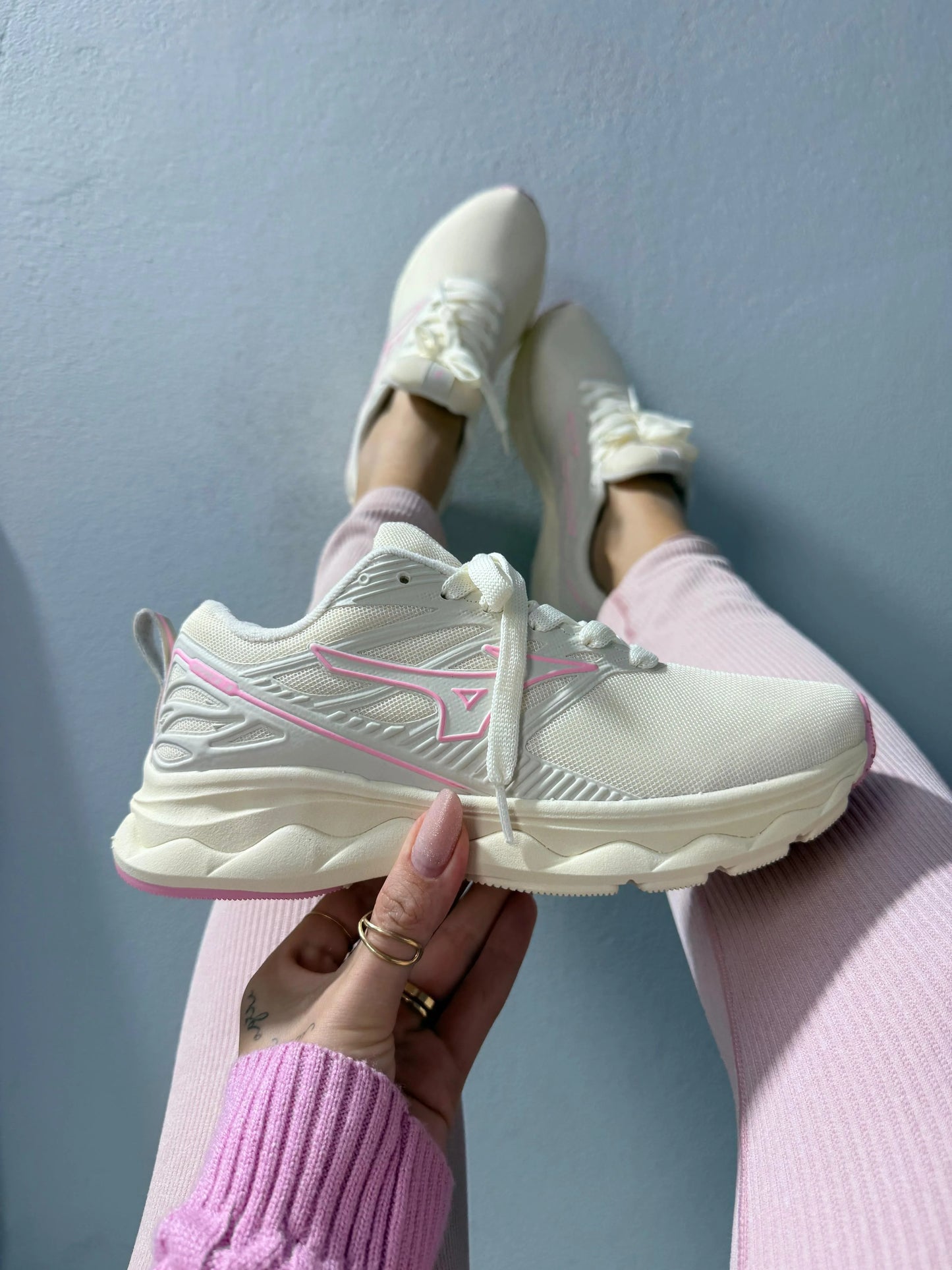 Mizuno Space 3 White/Rosa