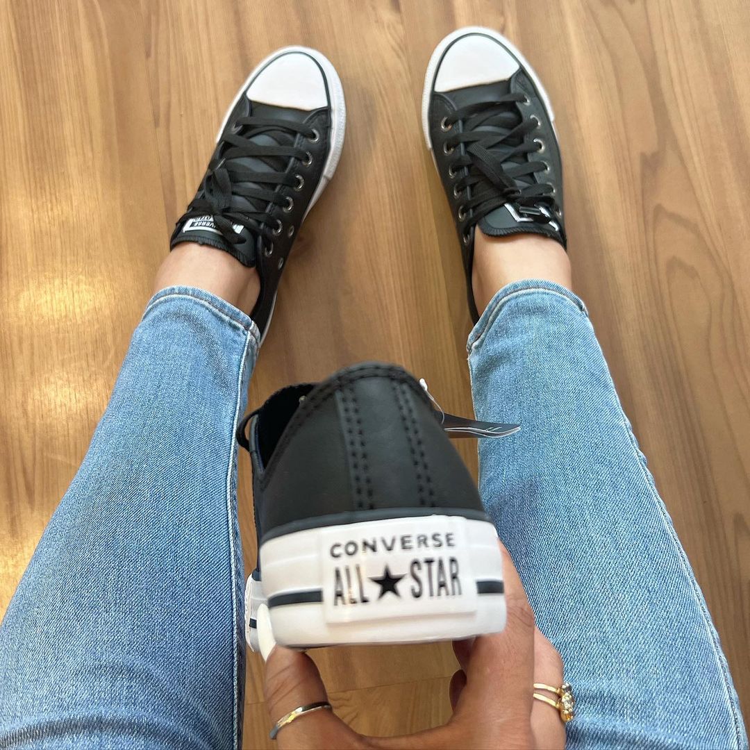 Tênis All Star Couro Preto Premium