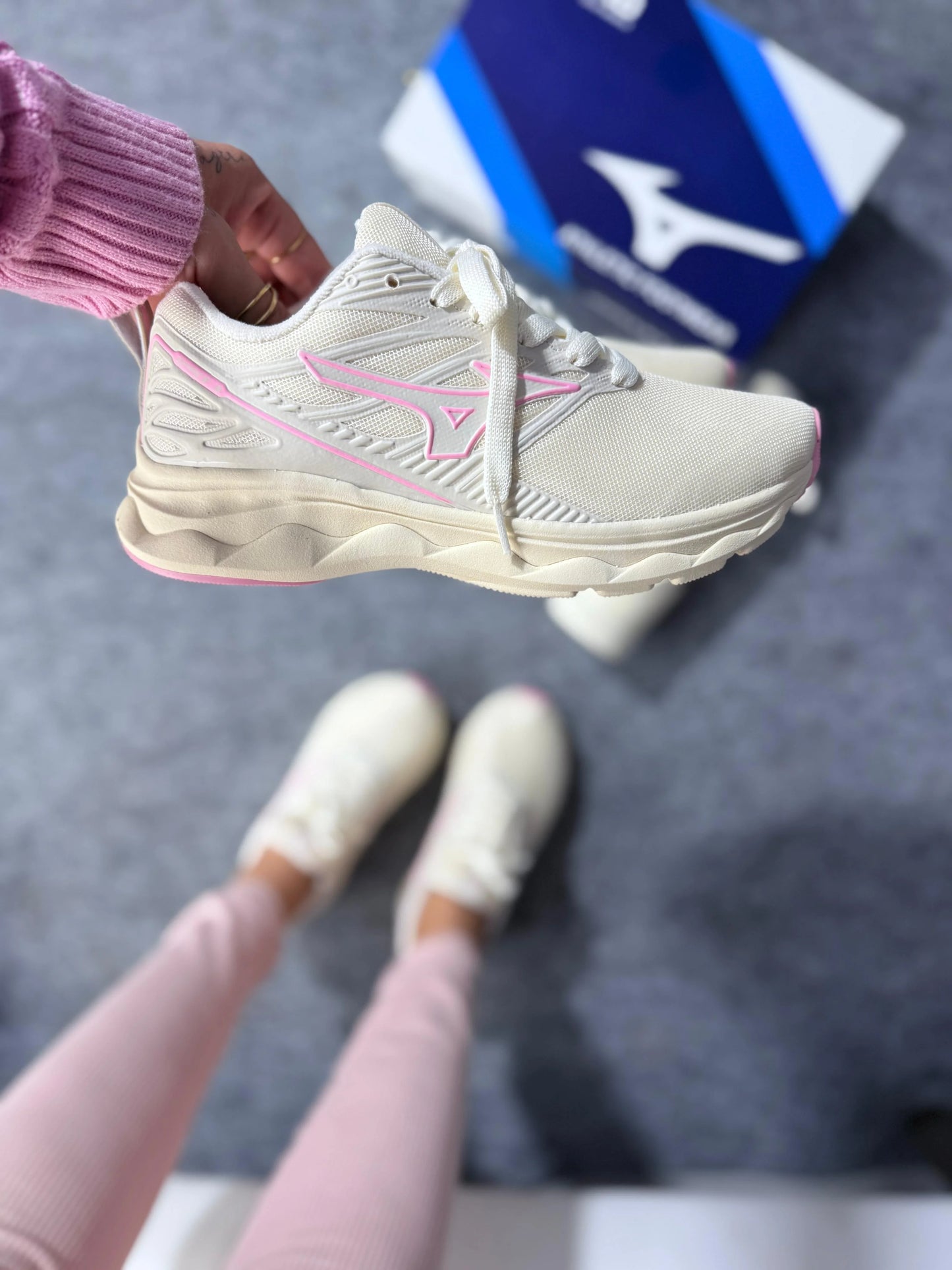 Mizuno Space 3 White/Rosa