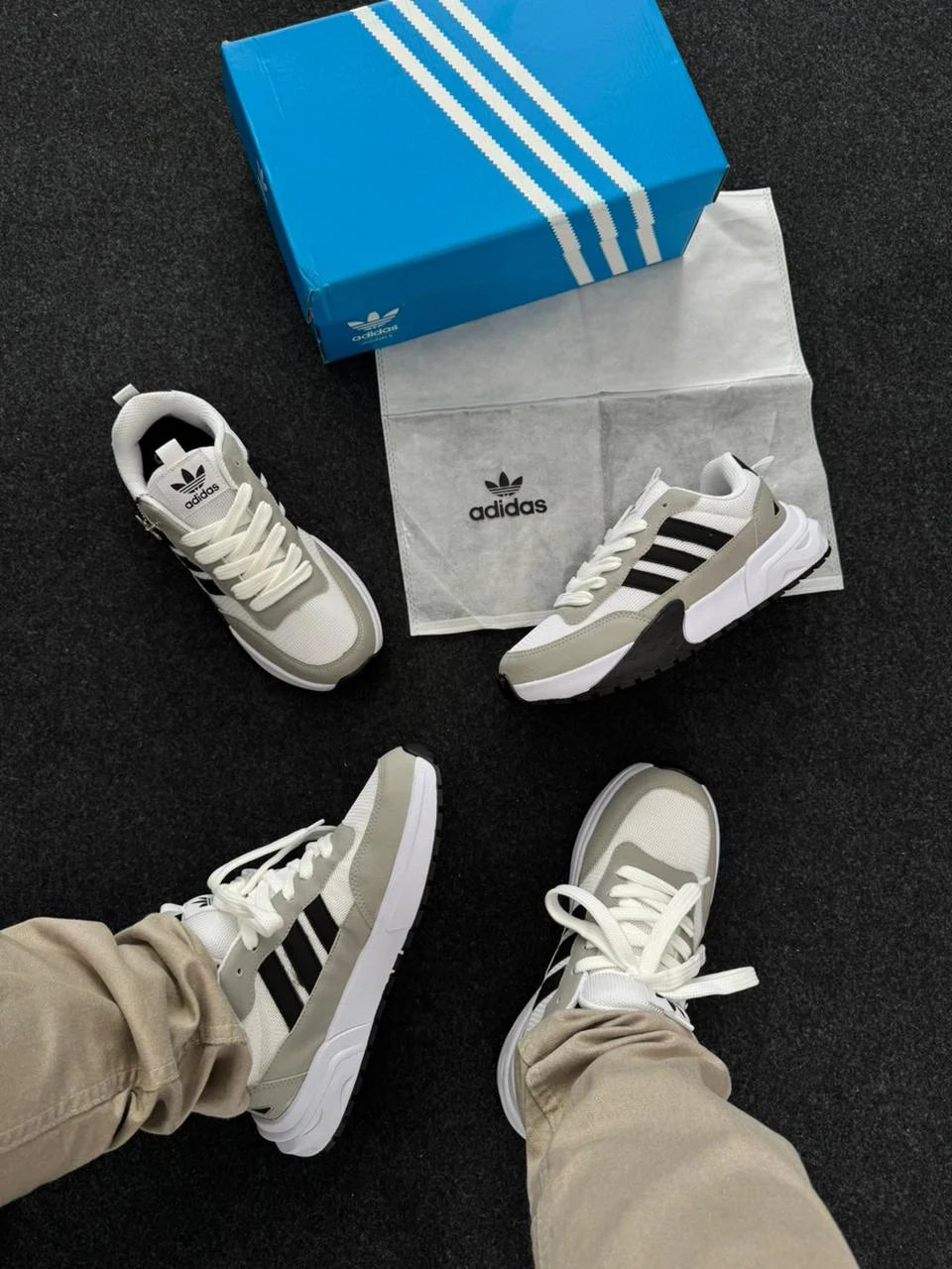 Tênis AD1 Branco/Cinza Preto