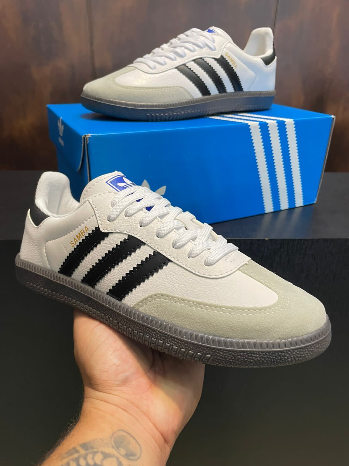 Adidas Samba Og White Black Couro