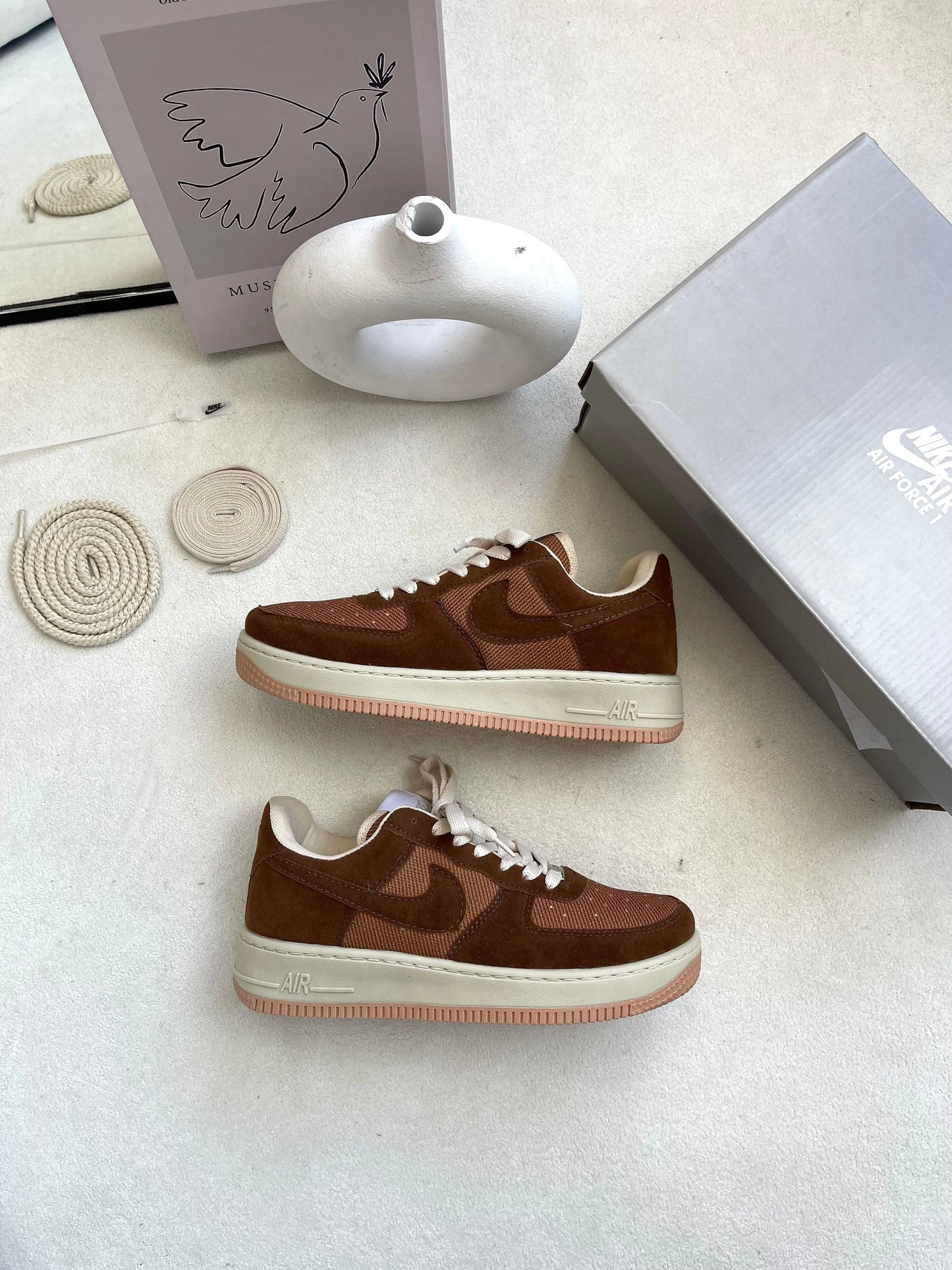 Tenis NK Air force 1 Marrom