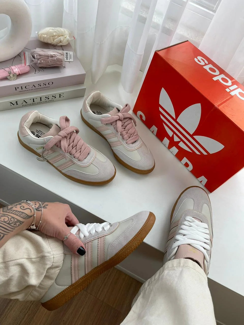 Tenis AD Samba OG Branco Rose