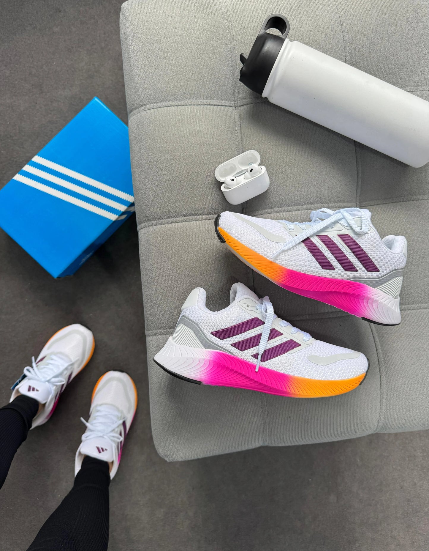 Tênis AD Run Falcon Branco/Uva