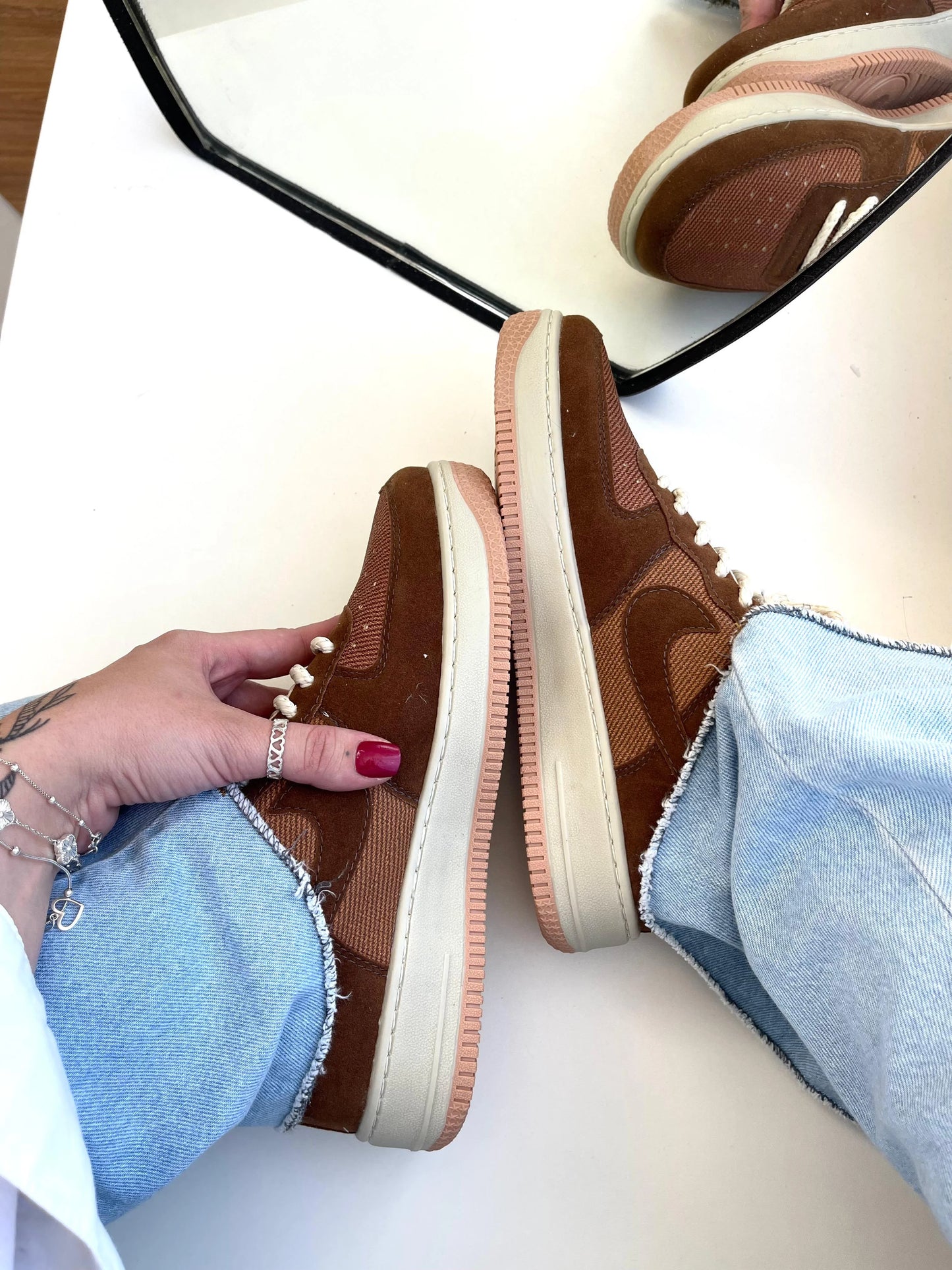 Tenis NK Air force 1 Marrom