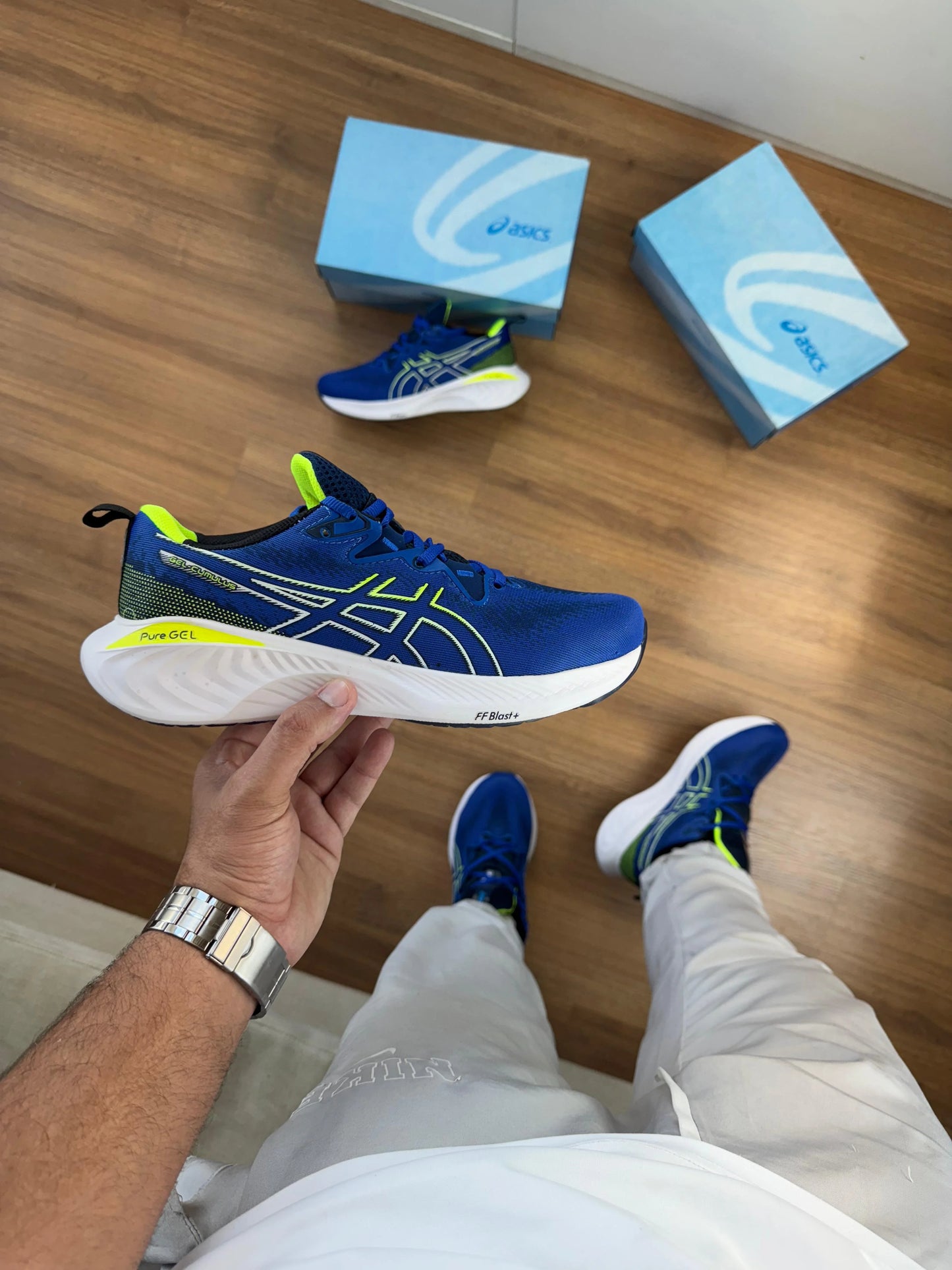 ASICS Pure Gel Marinho/Limao
