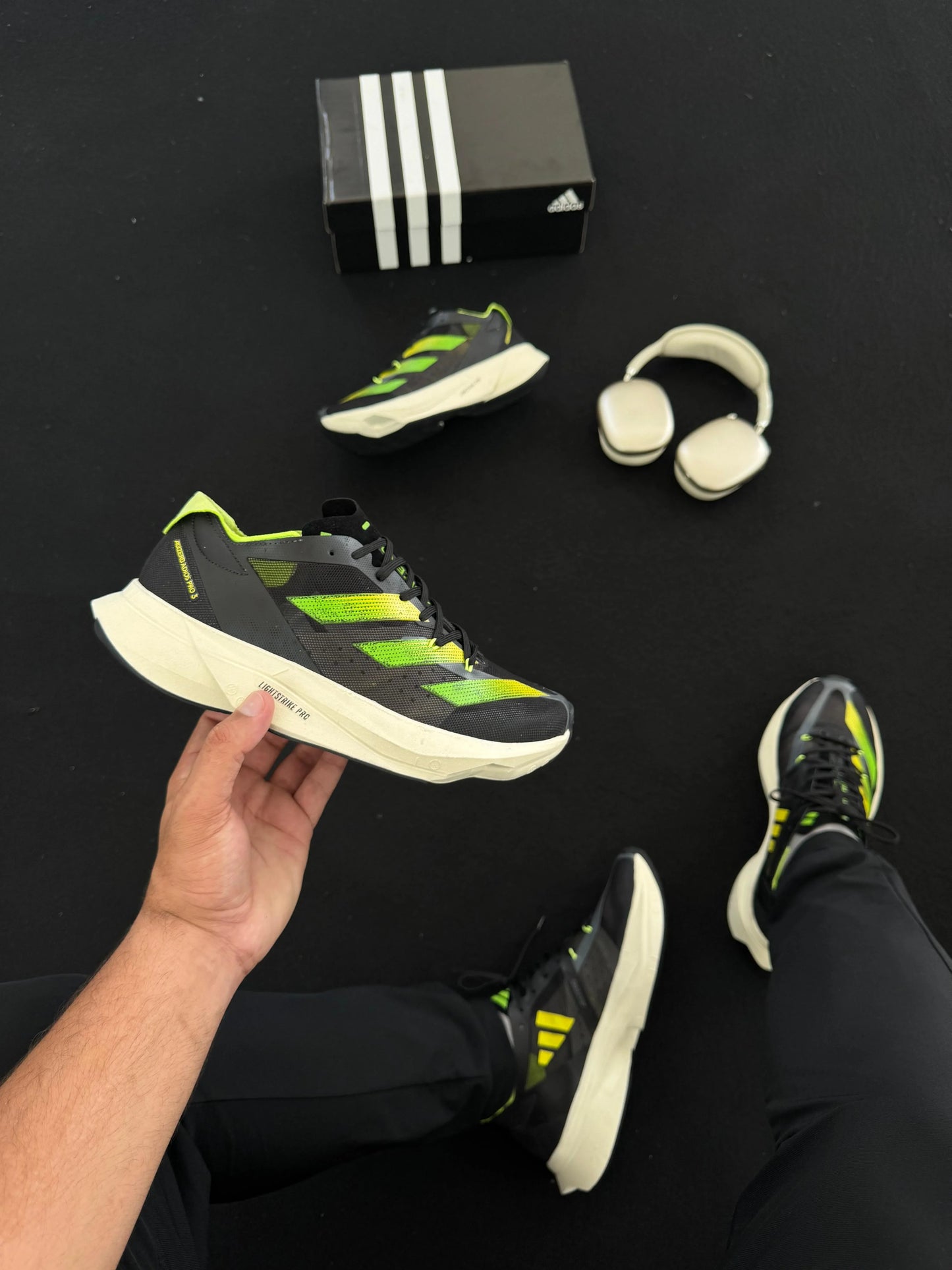 Adizero Adios Pro 3 Preto/Verde