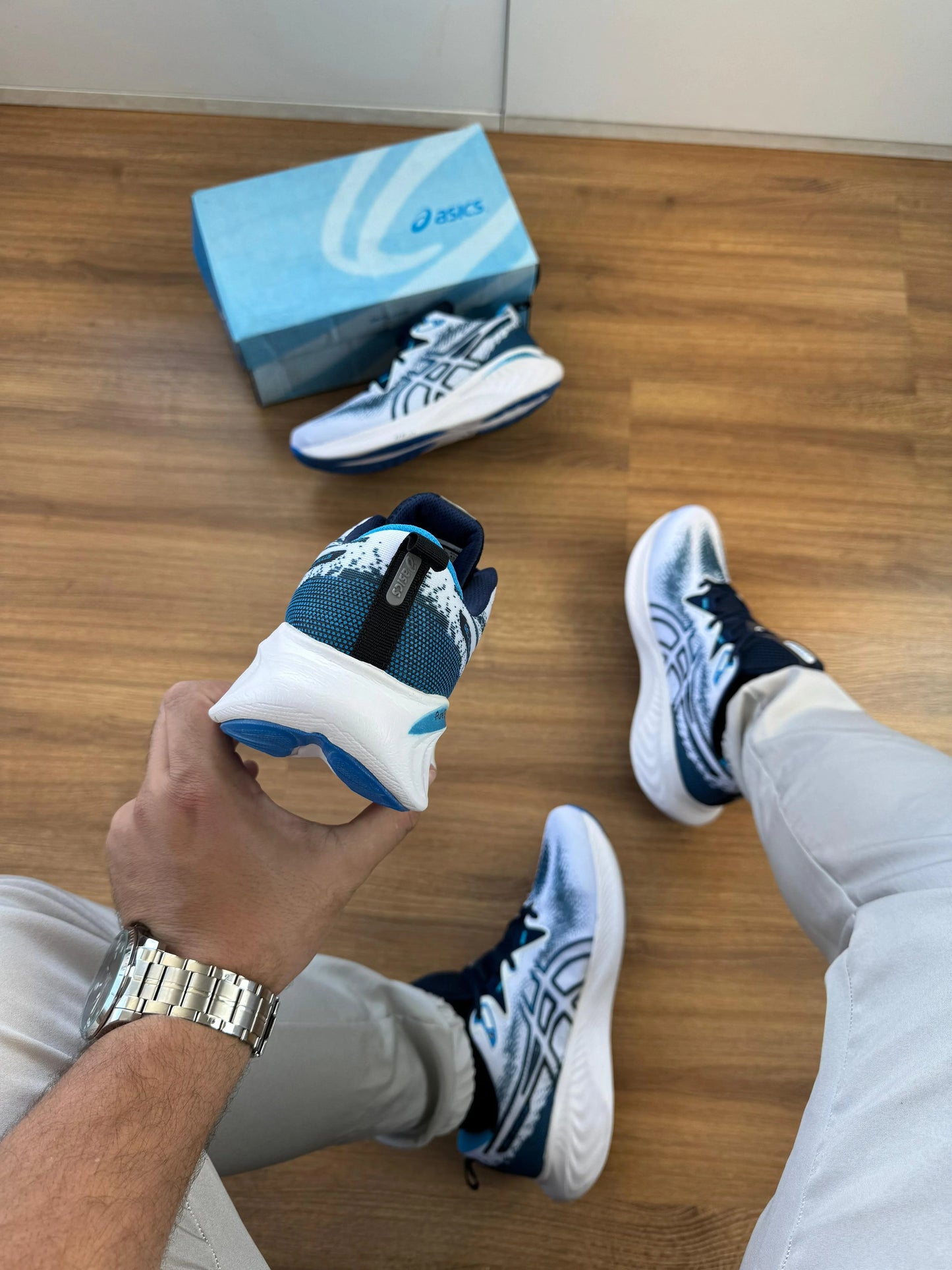 ASICS Pure Gel Branco/Azul