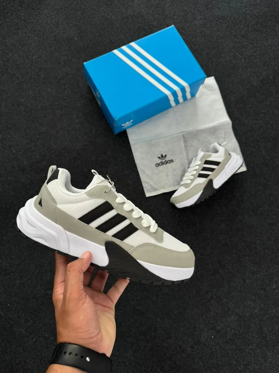 Tênis AD1 Branco/Cinza Preto