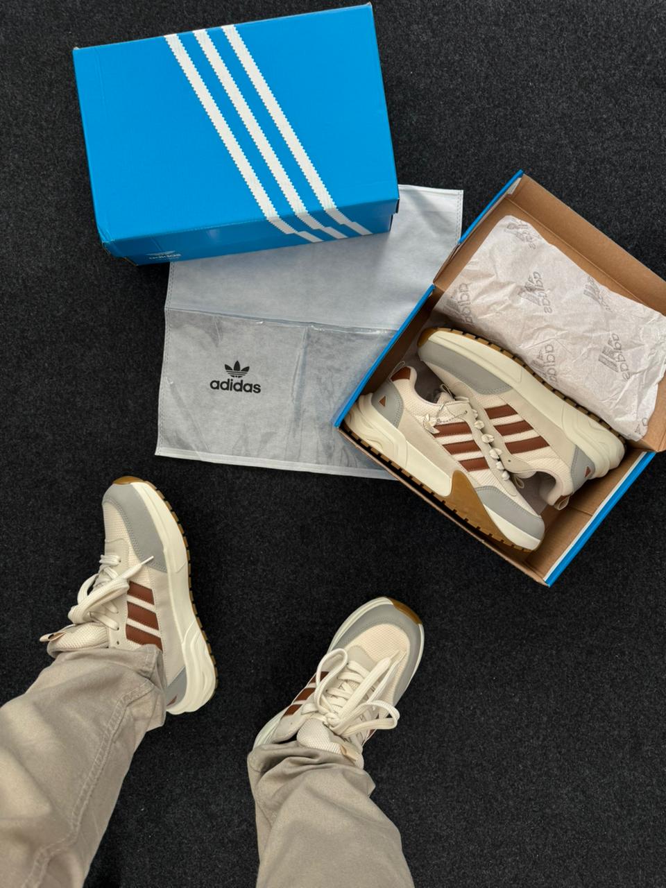 Tênis AD1 Bege/Cinza