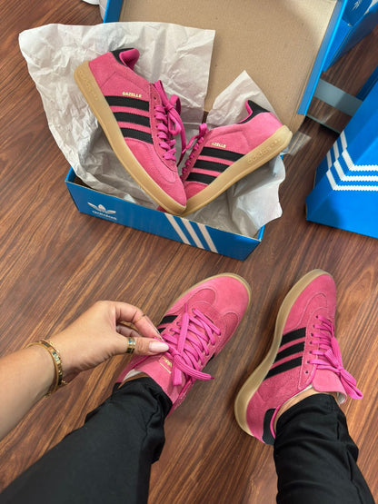 Tênis Gazelle Indoor Pink Couro