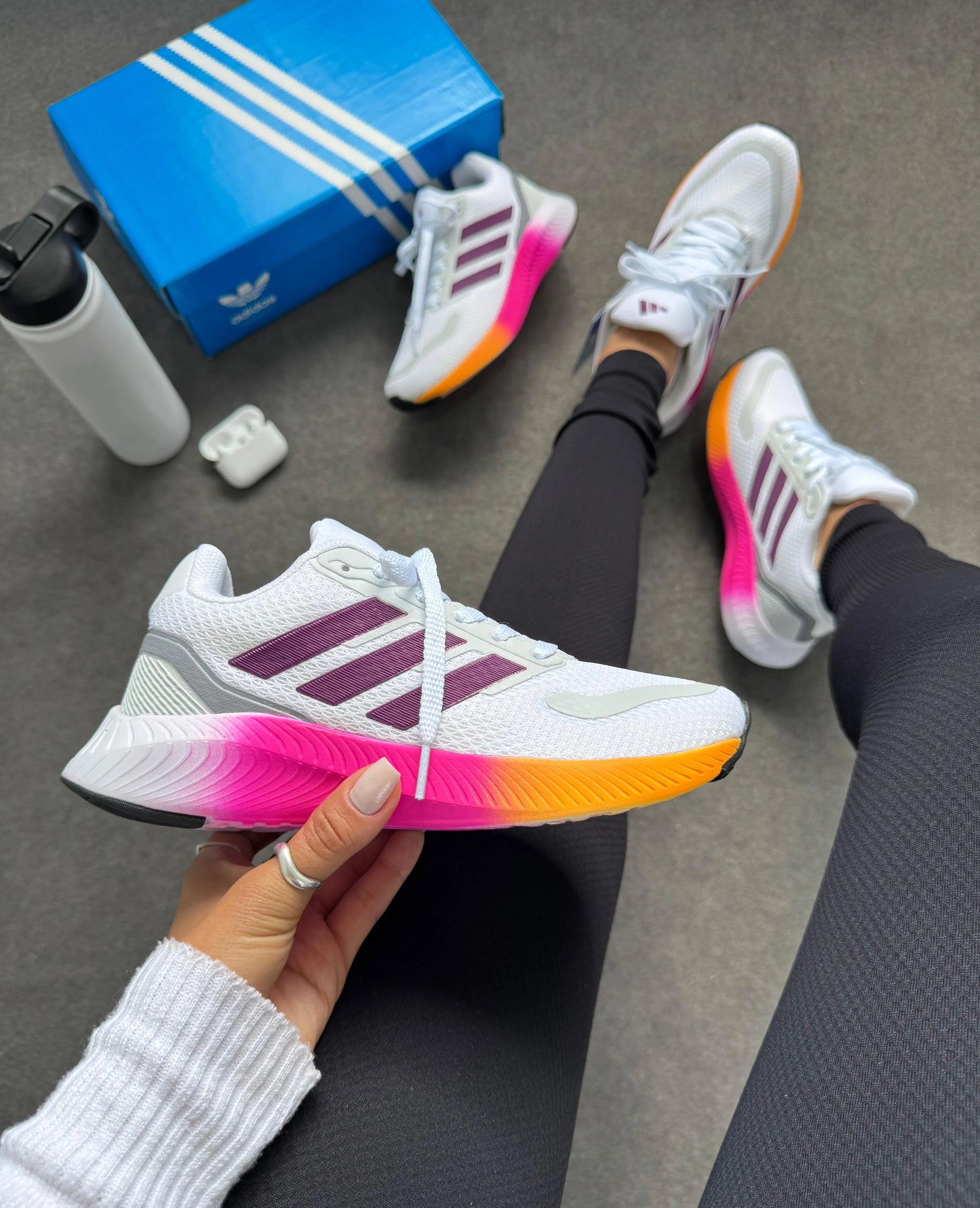 Tênis AD Run Falcon Branco/Uva