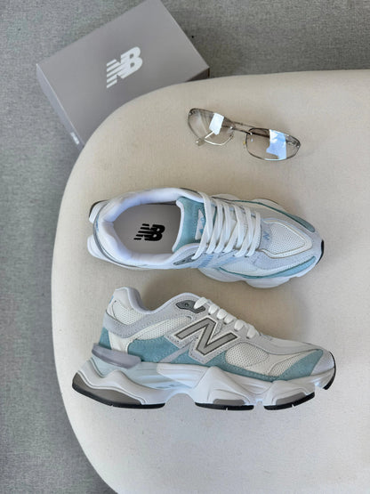Tenis New 9060 Couro - Branco Azul BB