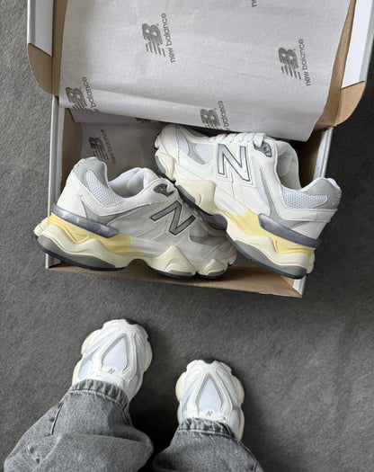 Tenis New 9060 Couro - Branco Cinza