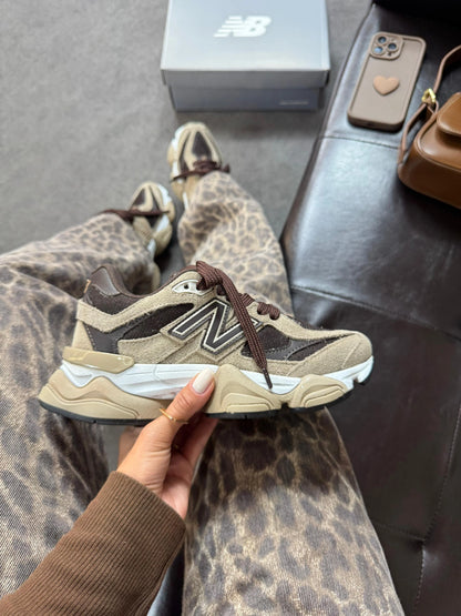 Tenis New 9060 Couro - Castor Chocolate