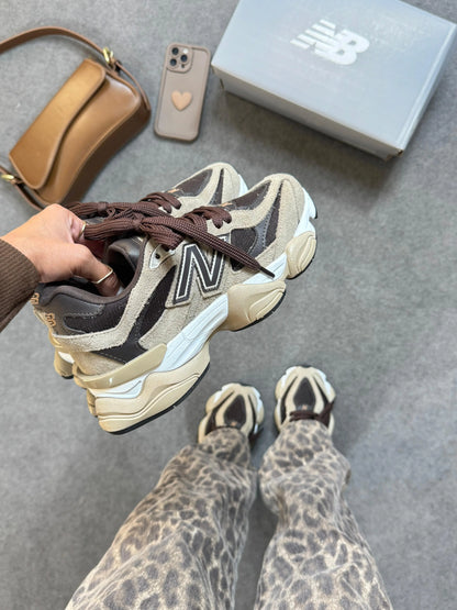 Tenis New 9060 Couro - Castor Chocolate