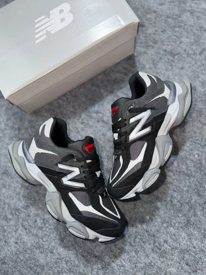 Tenis New 9060 Couro - Preto Cinza