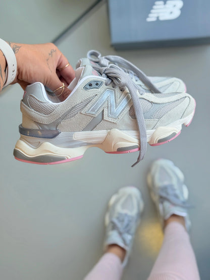 Tenis New 9060 Couro - Cinza Rosa