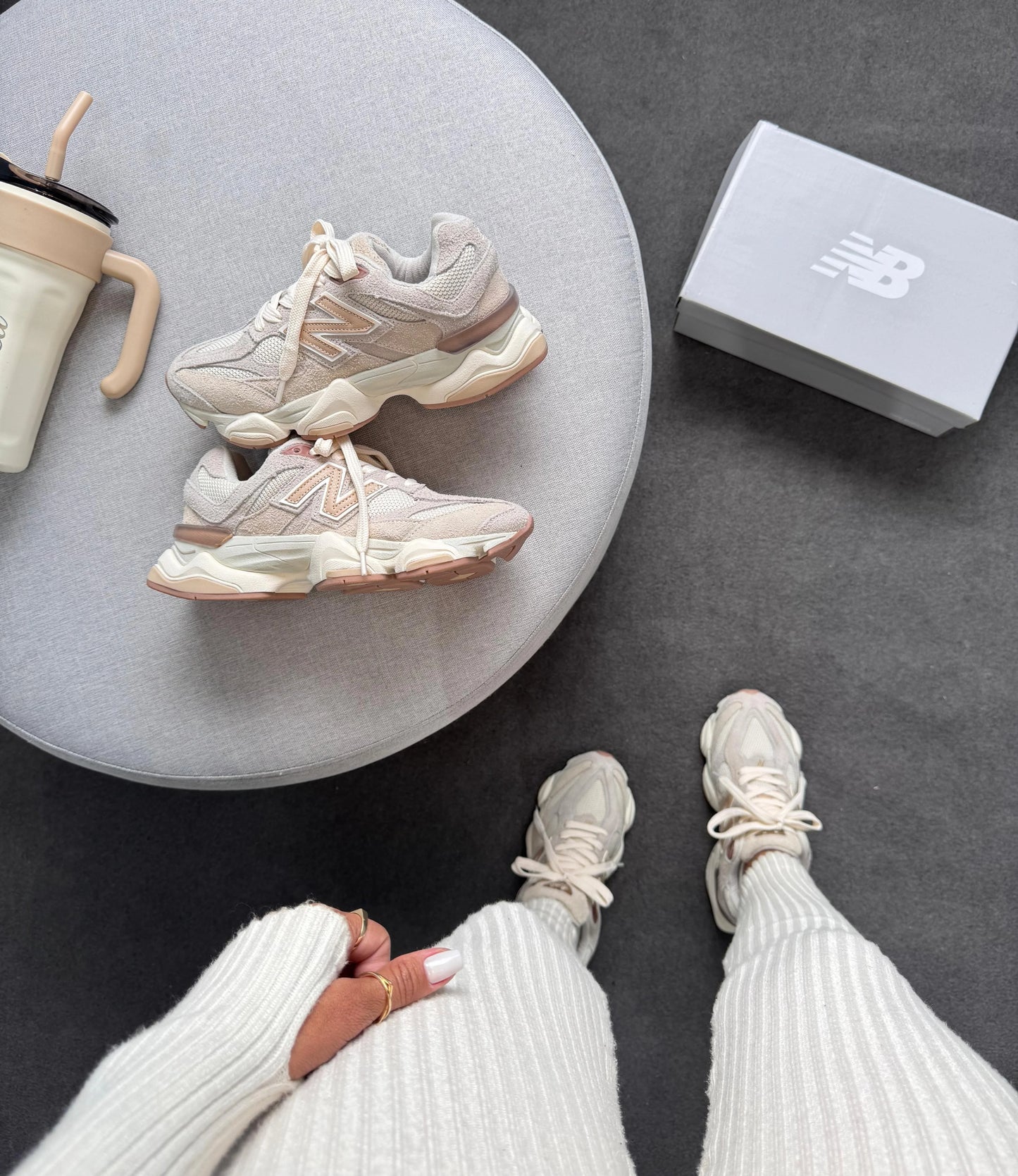 Tenis New 9060 Couro - Salmao Clean