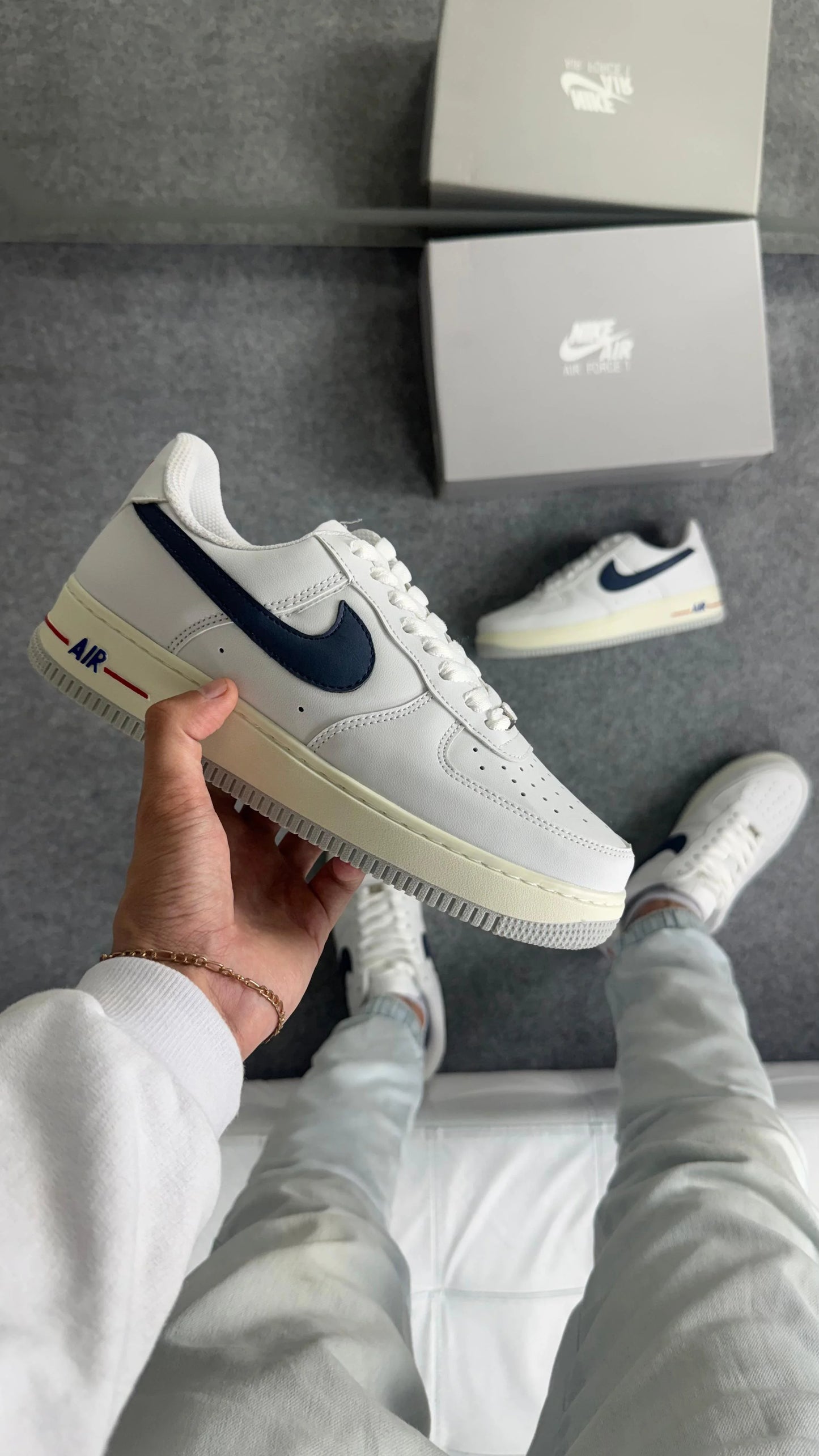 Tenis NK Air Luxo - Branco Marinho