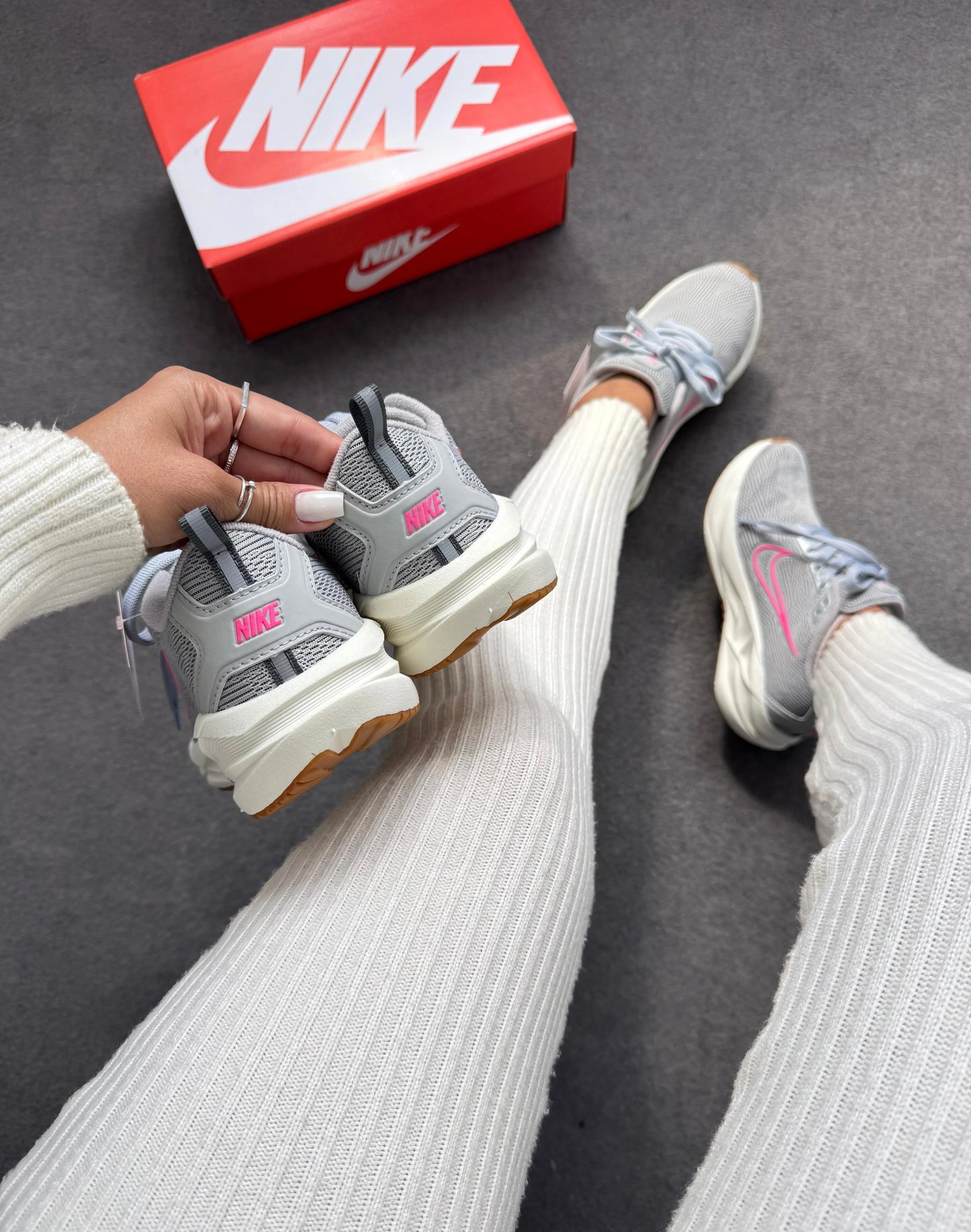 Tenis Nk Running - Cinza Pink