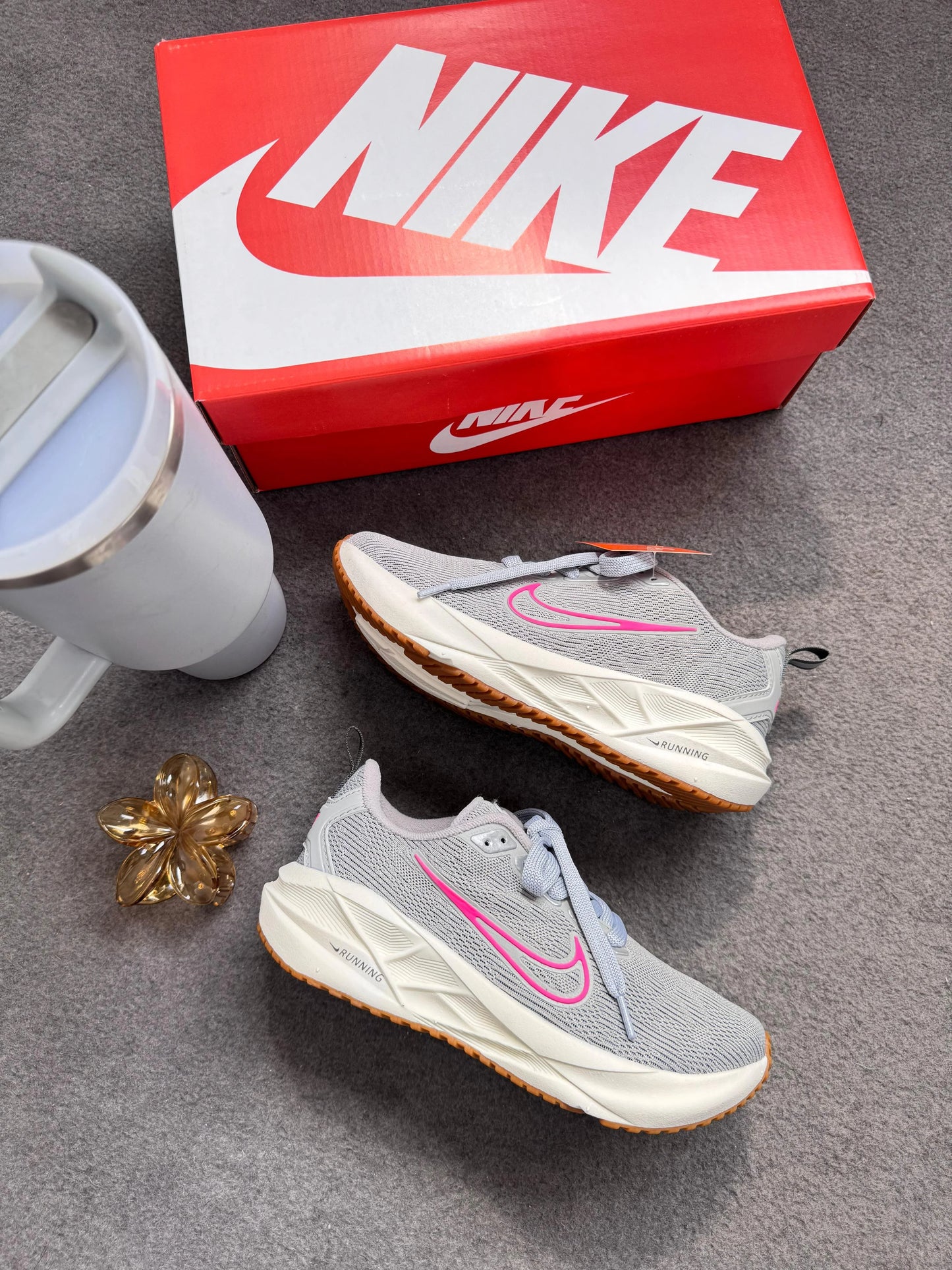 Tenis Nk Running - Cinza Pink