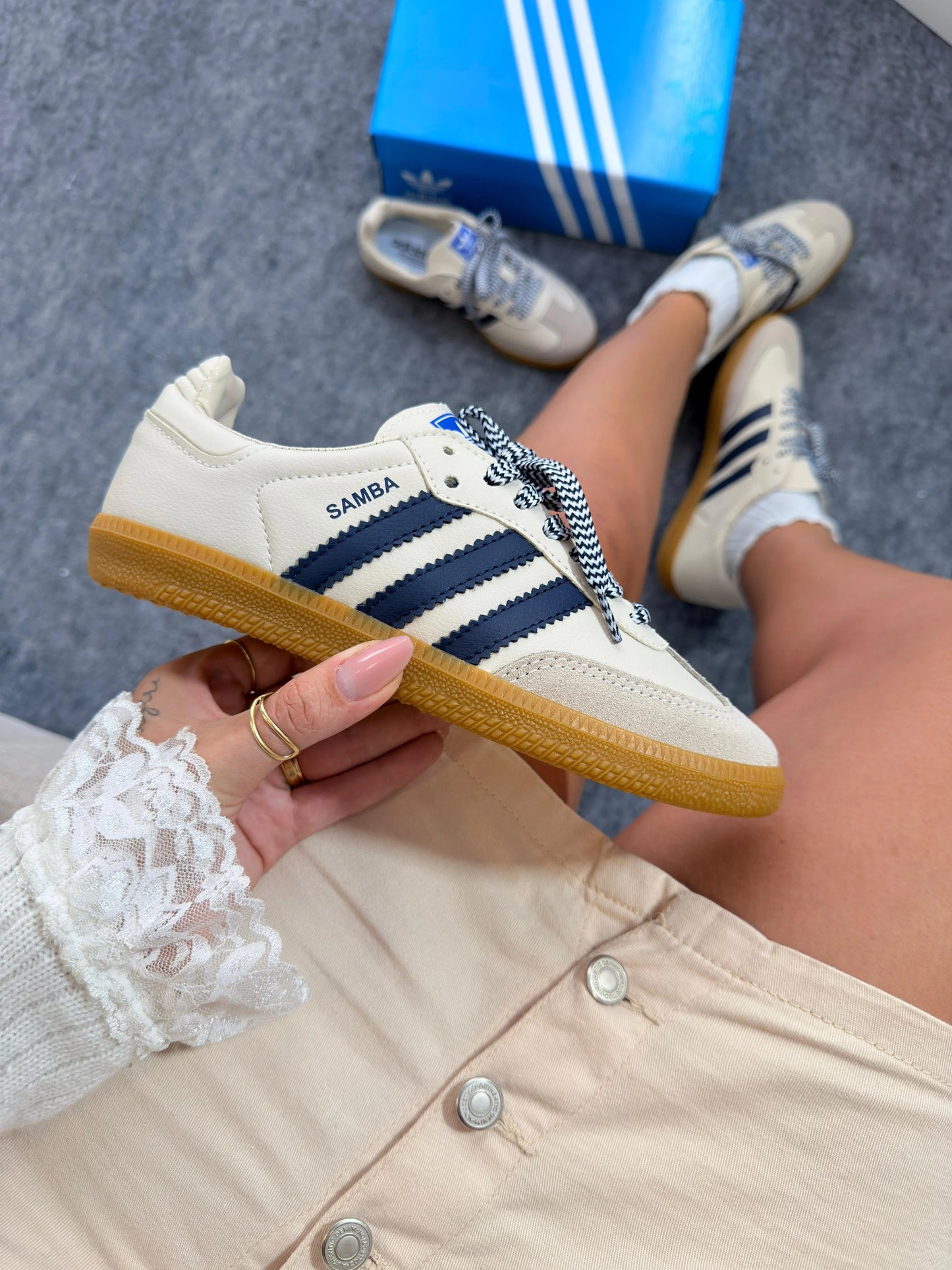 Tenis SMB Og - Bege Marinho