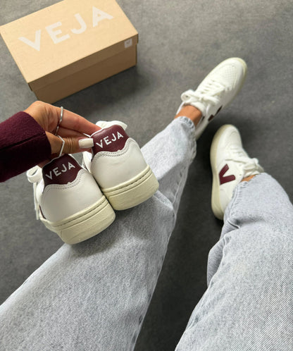 Tenis V10 - Branco Marsala