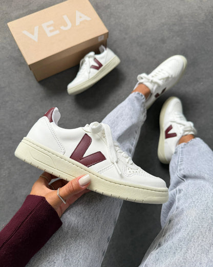 Tenis V10 - Branco Marsala