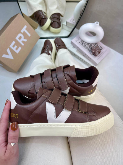 Tenis VRT Velcro - Cafe