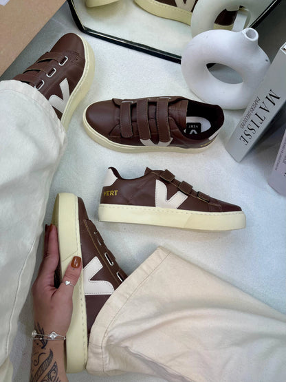 Tenis VRT Velcro - Cafe