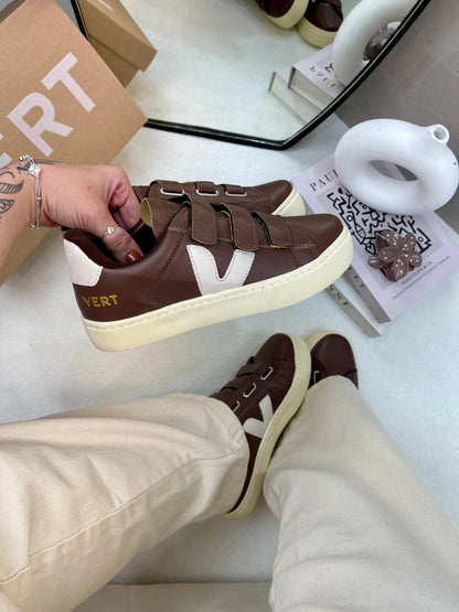Tenis VRT Velcro - Cafe