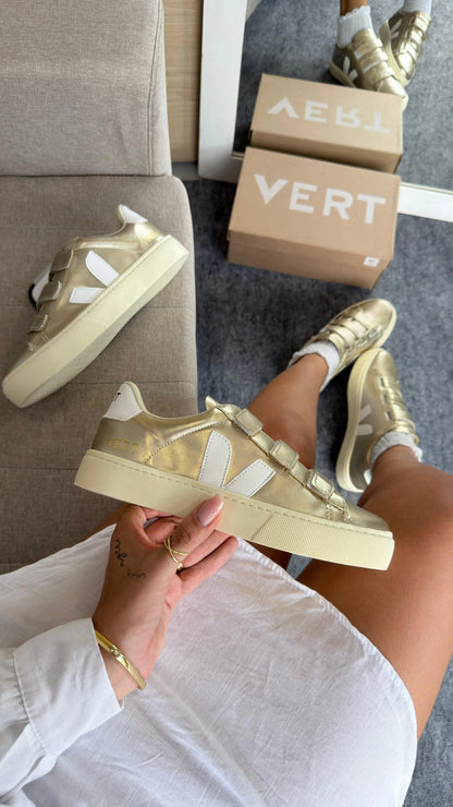 Tenis VRT Velcro - Dourado