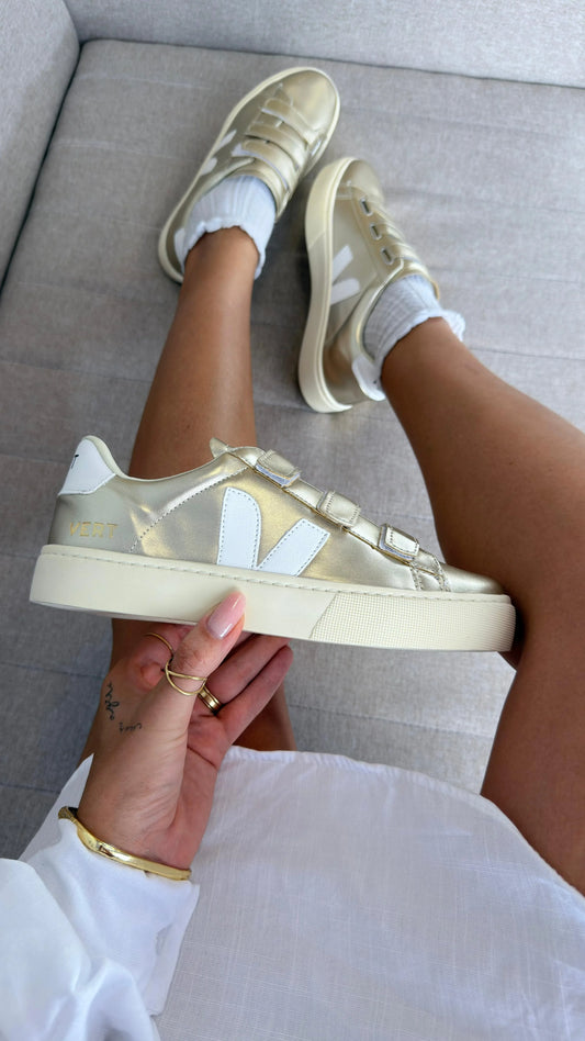Tenis VRT Velcro - Dourado