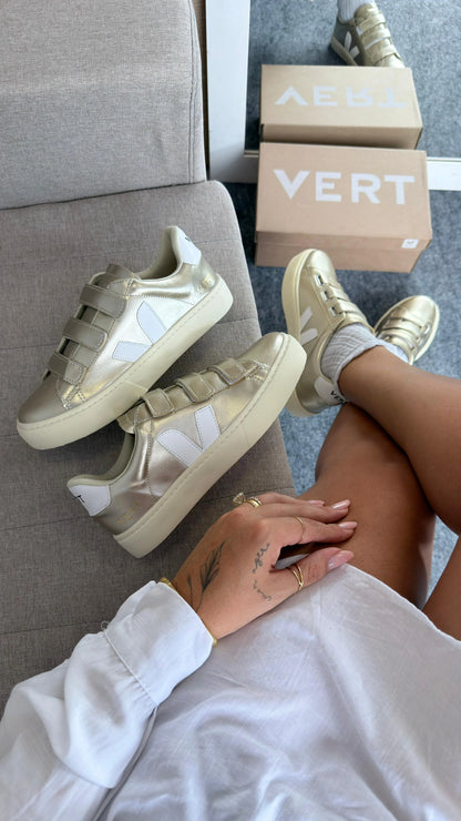 Tenis VRT Velcro - Dourado